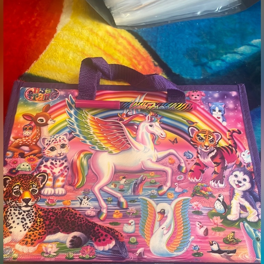 Lisa Frank Binder for coloring with wristlets !!
